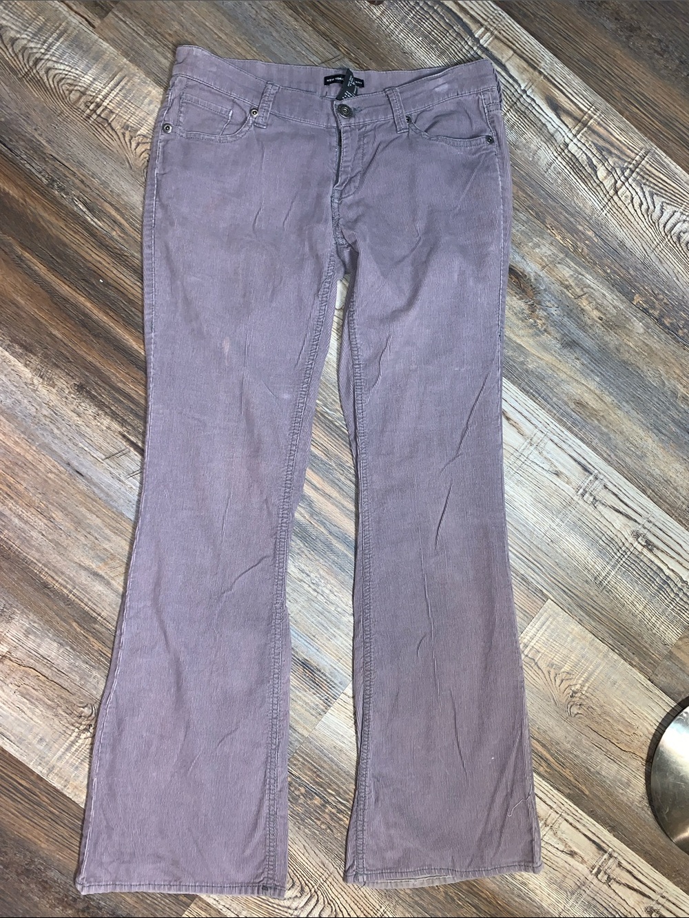 Y2K New York & Company Mauve Flare Jeans